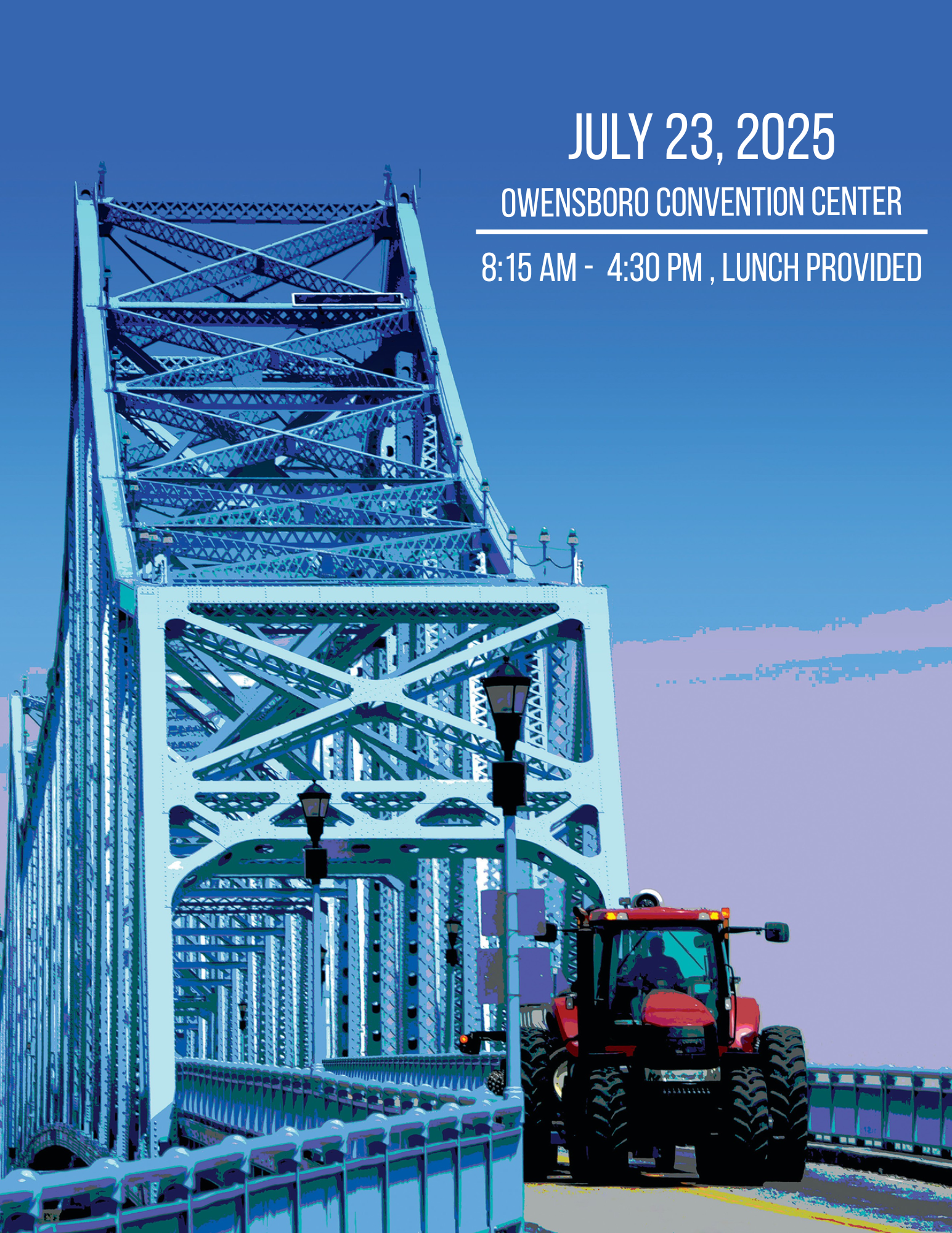 Tractor on Blue Bridge