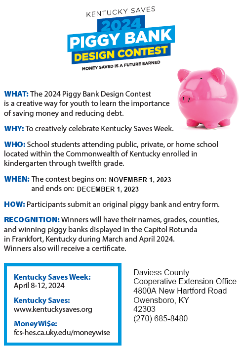 Piggy Bank Contest Information